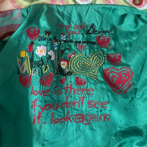 Desigual - Colorful Floral and Geometric Patchwork Coat - Picture 11 of 12